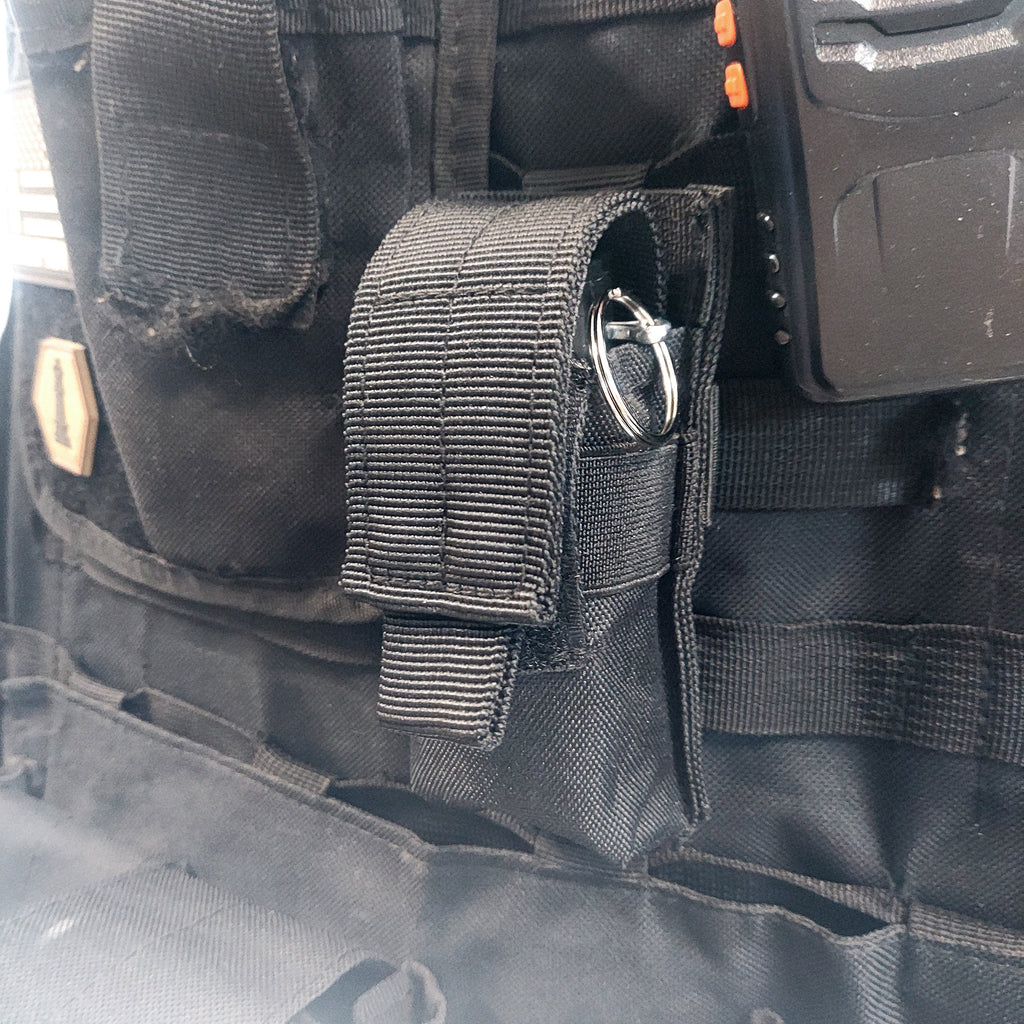 Airsoft Vest Pouch - MOLLE Compatible (Black)